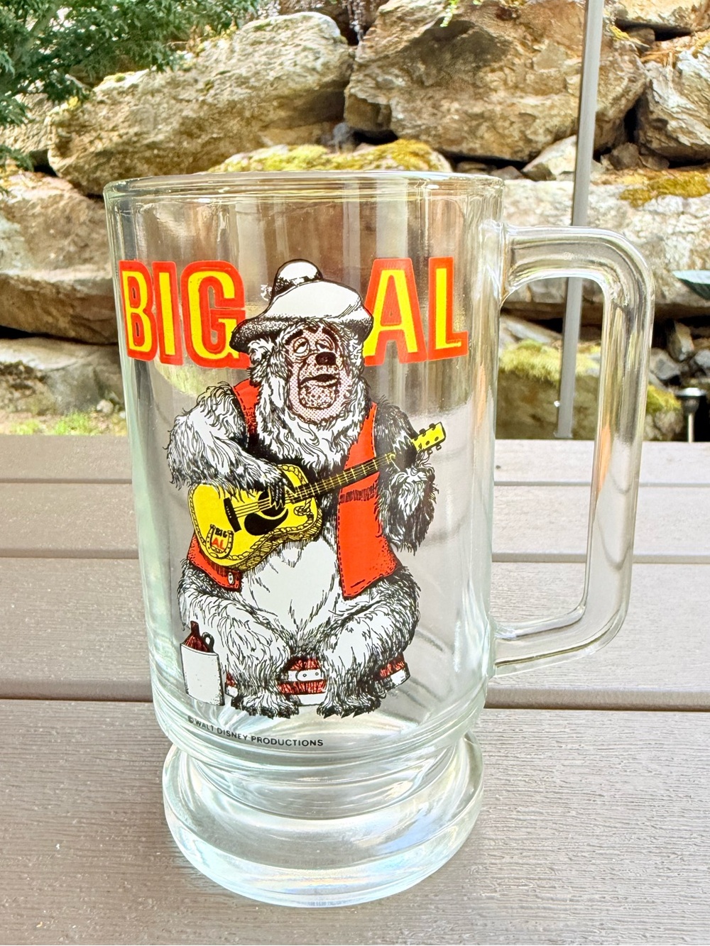 Vintage Big Al Walt Disney Glass Beer Stein